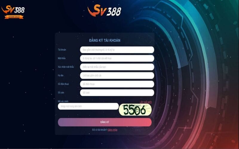 Hướng dẫn đăng ký nhanh vào SV388 SALE